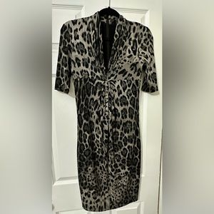 Jones New York grey animal print dress - Size 4
